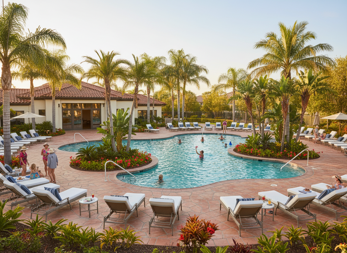 Pools and outdoor spaces at Laguna Woods Village
